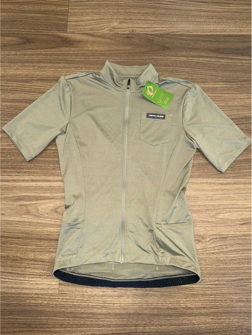 Pearl Izumi Men's Cycling Jersey Short Sleeve Green Small Full Zip Fit #IZ4583